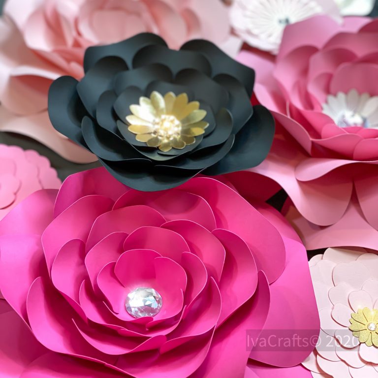 layered paper roses