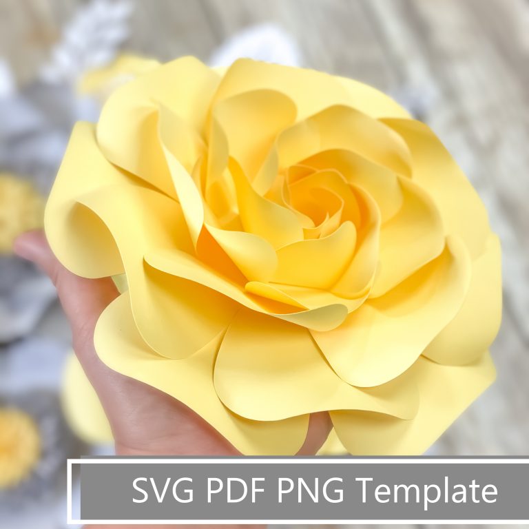 layered paper rose template