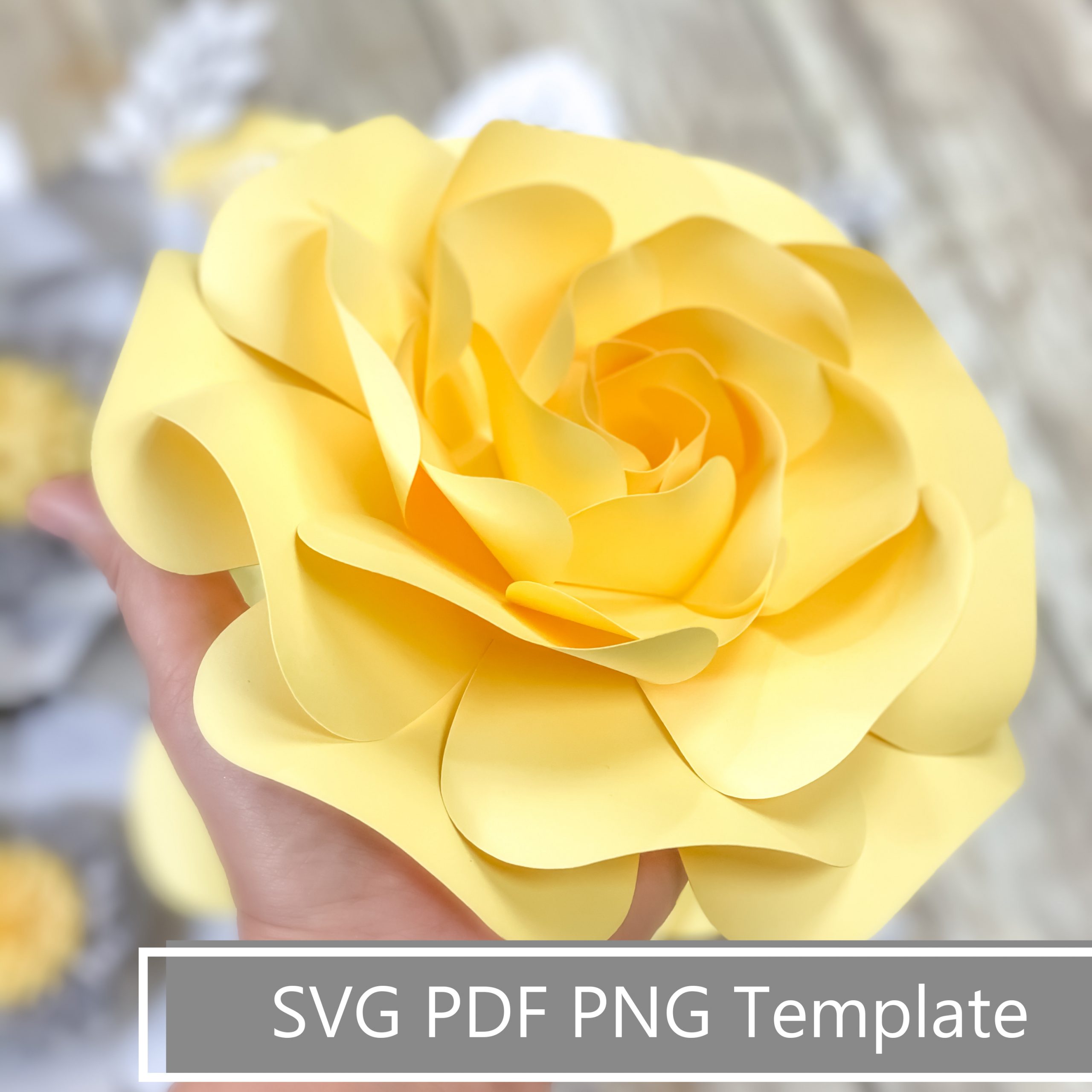 Layered Paper Rose Svg Pdf Flower