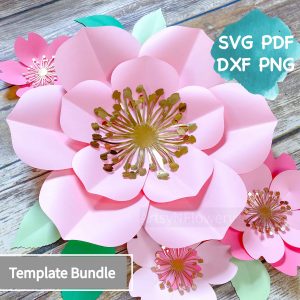 paper flowertemplate bundle