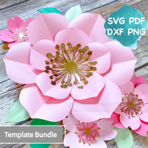 paper flower template bundle