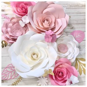 large paper roses