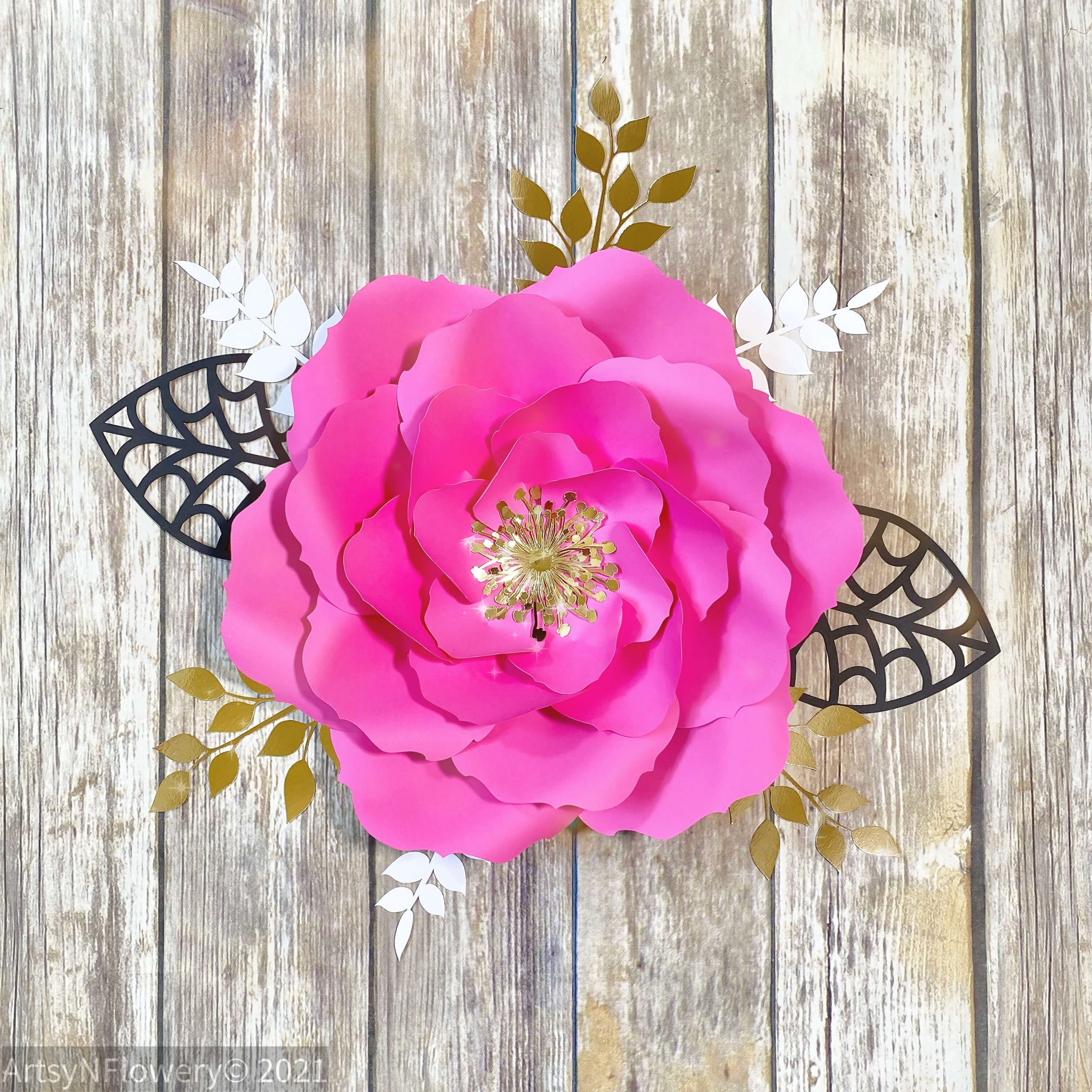 DIY Paper Flower Template in SVG and PDF Printable Petal Template for